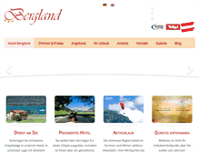 Tablet Screenshot of bergland-pertisau.com
